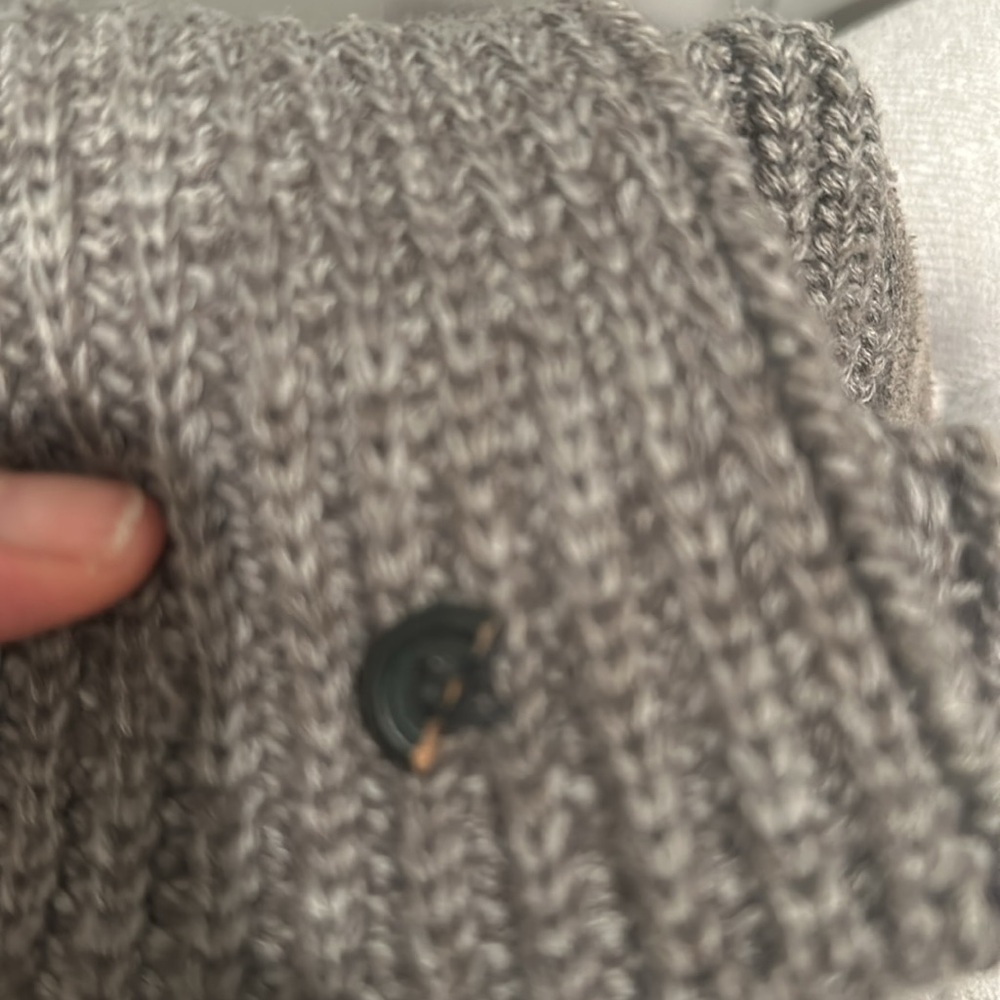 Gray Knit Button-Down Boots - image 4